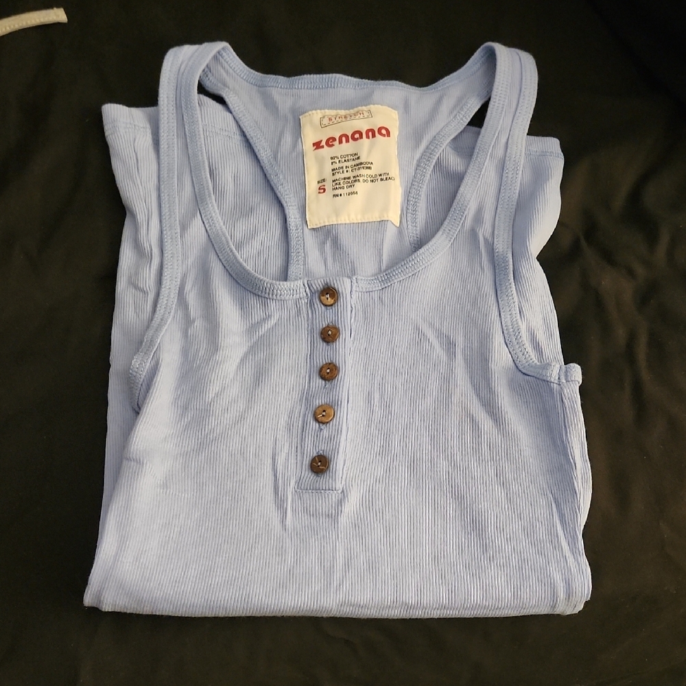 Zenana Light Blue Tank Top